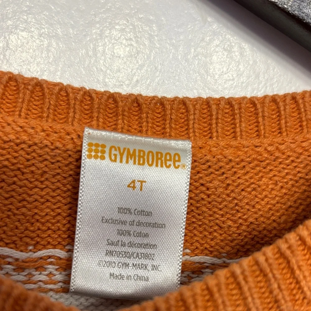 Gymboree Kids Orange Pumpkin Cardigan Sweater